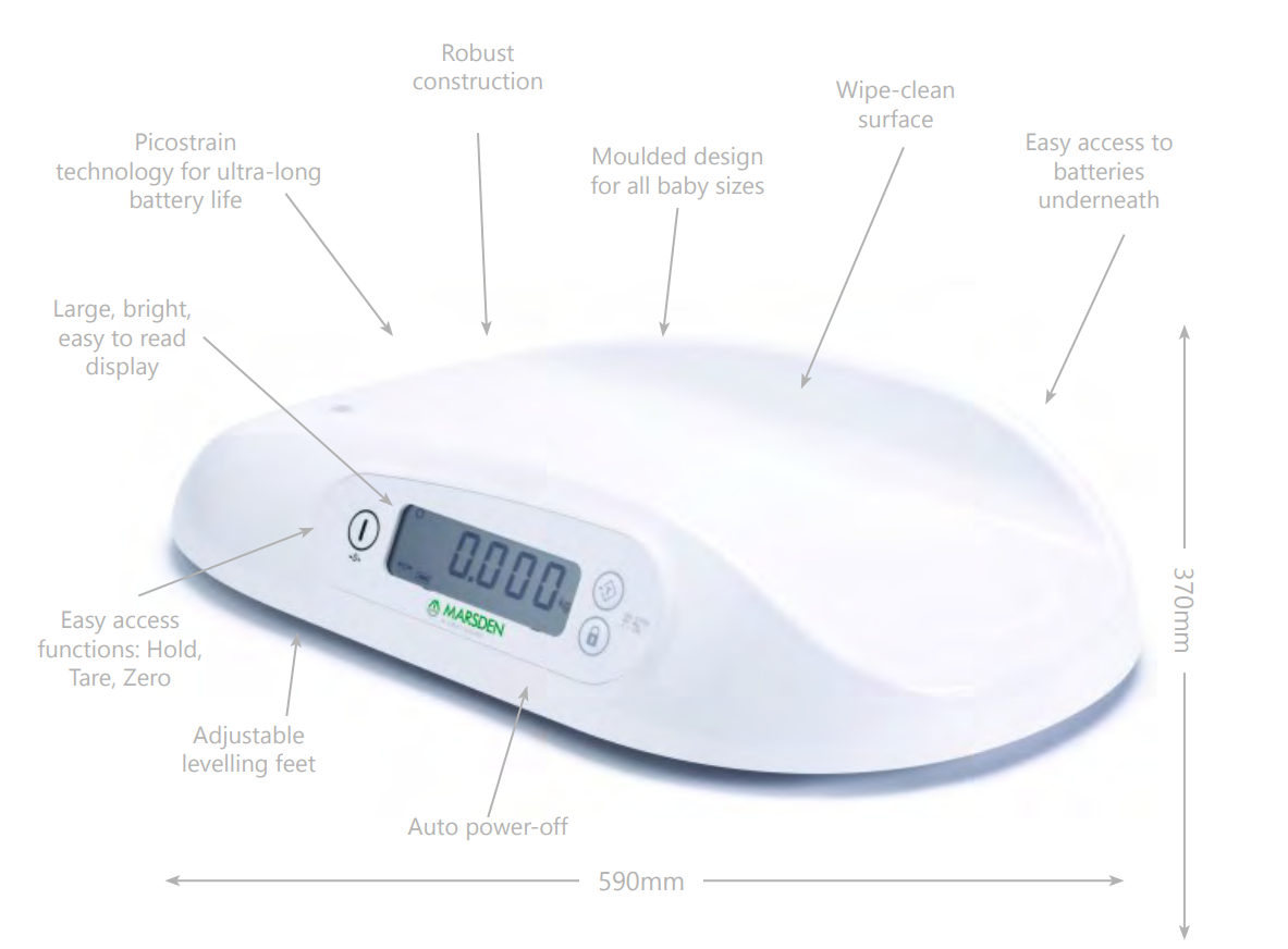 Marsden M300 baby scales features